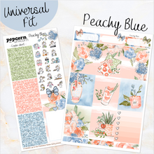 Load image into Gallery viewer, Peachy Blue - weekly kit Erin Condren Vertical Horizontal, Happy Planner Classic, Mini &amp; Big &amp; Hobonichi Cousin
