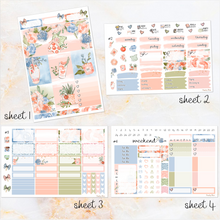 Load image into Gallery viewer, Peachy Blue - weekly kit Erin Condren Vertical Horizontal, Happy Planner Classic, Mini &amp; Big &amp; Hobonichi Cousin