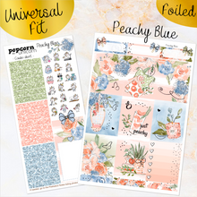 Load image into Gallery viewer, Peachy Blue - FOIL weekly kit Erin Condren Vertical Horizontal, Happy Planner Classic, Mini &amp; Big &amp; Hobonichi Cousin