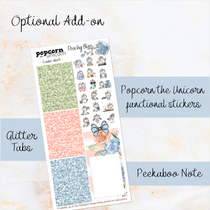 Peachy Blue - FOIL weekly kit Erin Condren Vertical Horizontal, Happy Planner Classic, Mini & Big & Hobonichi Cousin