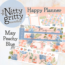 Load image into Gallery viewer, May Peachy Blue - The Nitty Gritty Monthly - Happy Planner Classic