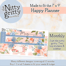 Load image into Gallery viewer, May Peachy Blue - The Nitty Gritty Monthly - Happy Planner Classic