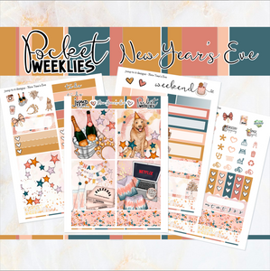 New Year's Eve - POCKET Mini Weekly Kit Planner stickers
