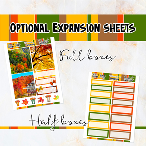 Autumn Leaves - POCKET Mini Weekly Kit Planner stickers