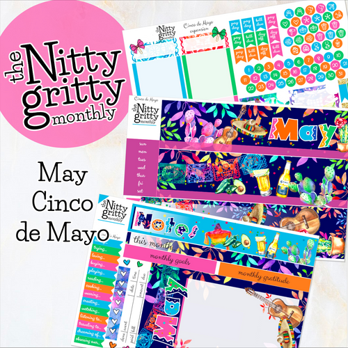 May Cinco de Mayo - The Nitty Gritty Monthly - Erin Condren Vertical Horizontal