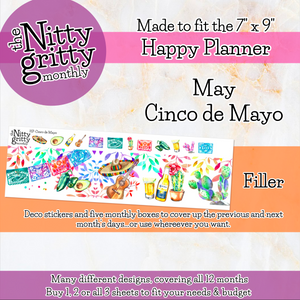 May Cinco de Mayo - The Nitty Gritty Monthly - Happy Planner Classic