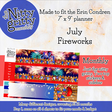 Load image into Gallery viewer, July Fireworks - The Nitty Gritty Monthly - Erin Condren Vertical Horizontal