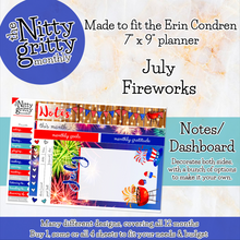 Load image into Gallery viewer, July Fireworks - The Nitty Gritty Monthly - Erin Condren Vertical Horizontal