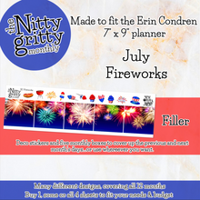 Load image into Gallery viewer, July Fireworks - The Nitty Gritty Monthly - Erin Condren Vertical Horizontal