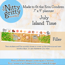 Load image into Gallery viewer, July Island Time - The Nitty Gritty Monthly - Erin Condren Vertical Horizontal