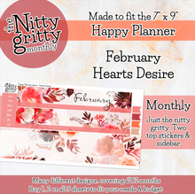 Load image into Gallery viewer, February Hearts Desire - The Nitty Gritty Monthly - Happy Planner Classic