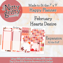 Load image into Gallery viewer, February Hearts Desire - The Nitty Gritty Monthly - Happy Planner Classic