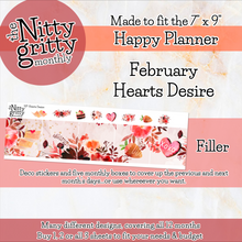Load image into Gallery viewer, February Hearts Desire - The Nitty Gritty Monthly - Happy Planner Classic