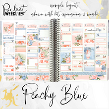Load image into Gallery viewer, Peachy Blue - POCKET Mini Weekly Kit Planner stickers