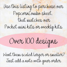 Load image into Gallery viewer, Popcorn the Unicorn Combo stickers - POCKET Weekly kits functional glitter tabs