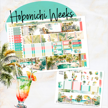 Load image into Gallery viewer, June Summer Oasis monthly - Hobonichi Weeks personal planner