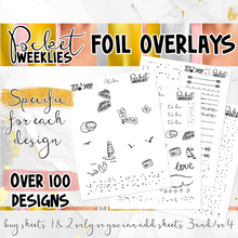 Load image into Gallery viewer, FOIL sheets - POCKET Mini Weekly Kit Planner stickers