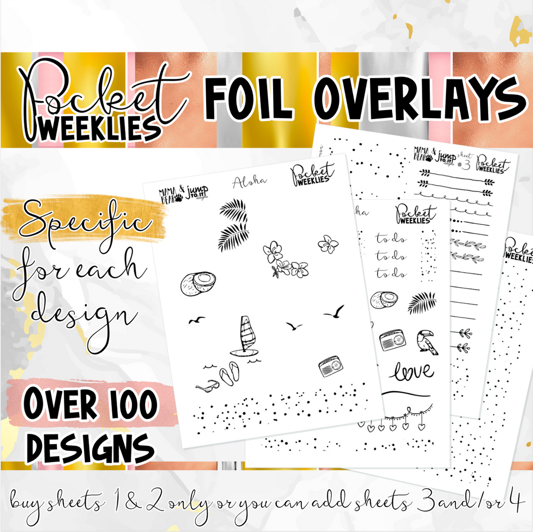 FOIL sheets - POCKET Mini Weekly Kit Planner stickers