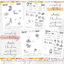 Load image into Gallery viewer, FOIL sheets - POCKET Mini Weekly Kit Planner stickers