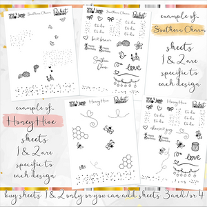 FOIL sheets - POCKET Mini Weekly Kit Planner stickers