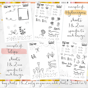 FOIL sheets - POCKET Mini Weekly Kit Planner stickers