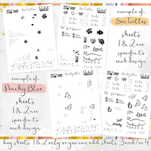 Load image into Gallery viewer, FOIL sheets - POCKET Mini Weekly Kit Planner stickers