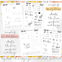 Load image into Gallery viewer, FOIL sheets - POCKET Mini Weekly Kit Planner stickers