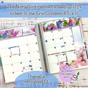 Change the PLANNER of The Nitty Gritty Monthly sheets Erin Condren A5 & 8.5"x11"