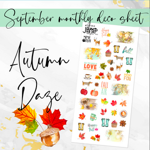 September Autumn Daze Deco sheet - planner stickers          (S-109-8)