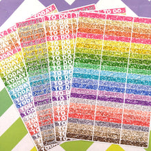 Load image into Gallery viewer, Glitter planner headers (75) TO DO TODAY Blank or Custom
