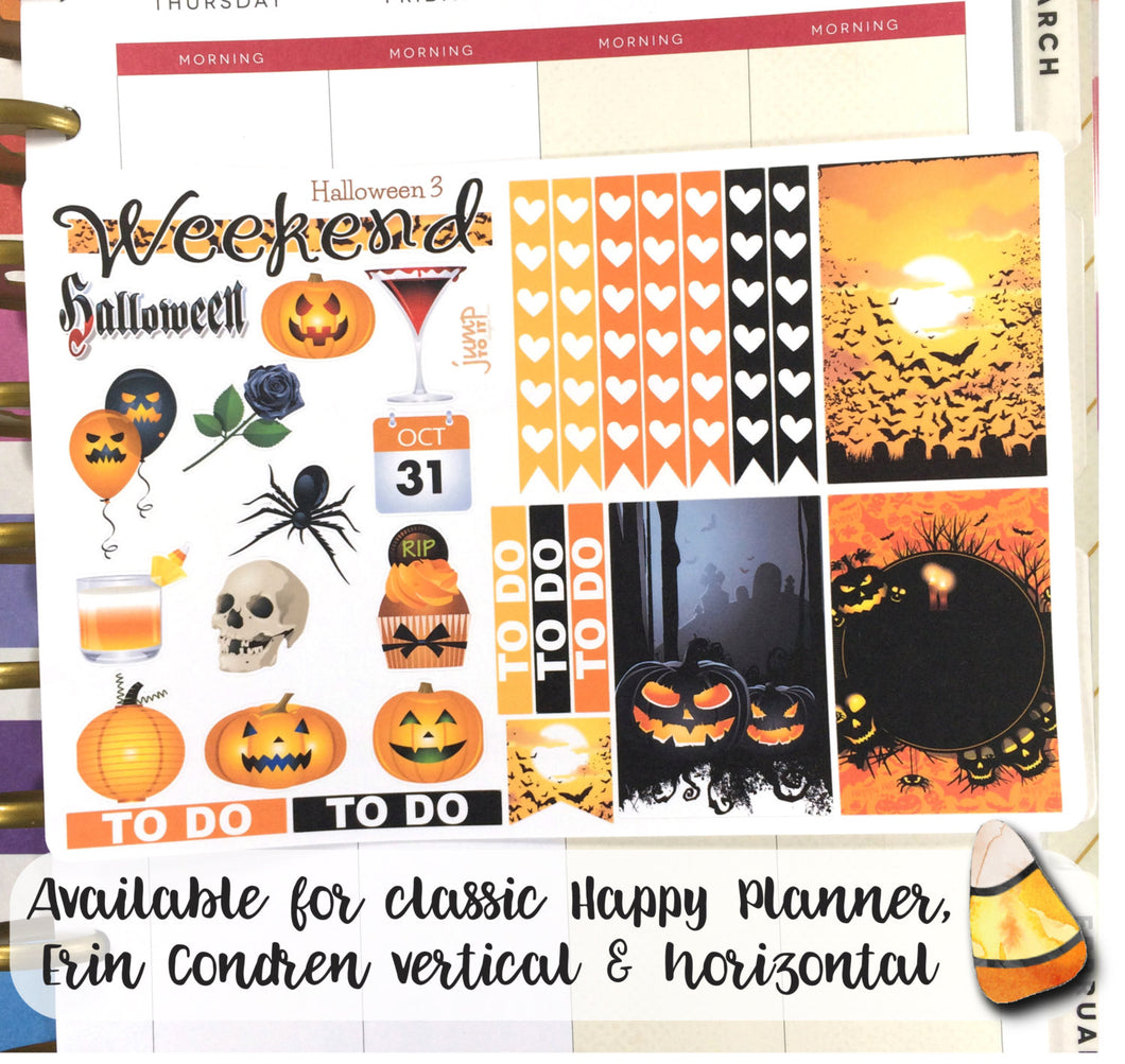 Halloween sampler stickers - for Erin Condren Vertical, Horizontal, Happy Planner