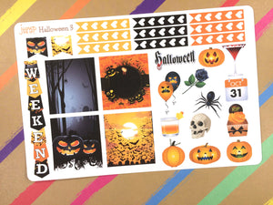 Halloween sampler stickers - for Erin Condren Vertical, Horizontal, Happy Planner