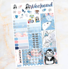 Load image into Gallery viewer, Winter Blooms sampler stickers - for Happy Planner, Erin Condren Vertical Planner
