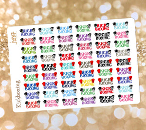 Kickboxing workout stickers         (R-141)