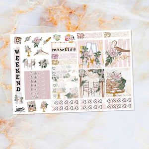 I Do Wedding sampler stickers - for Happy Planner, Erin Condren Vertical and Horizontal Planners