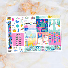 Load image into Gallery viewer, Llama Love sampler stickers - for Happy Planner, Erin Condren Vertical and Horizontal Planner