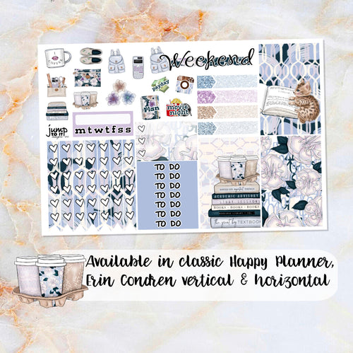 School Hustle sampler stickers - for Happy Planner, Erin Condren Vertical and Horizontal Planners - school class fall college