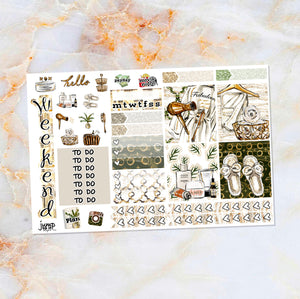 Spa Day sampler stickers - for Happy Planner, Erin Condren Vertical and Horizontal Planner