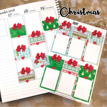 Load image into Gallery viewer, Peekaboo Notes Christmas planner stickers fold over