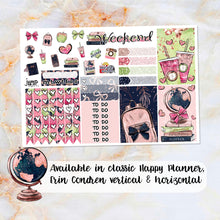 Load image into Gallery viewer, School Glam sampler stickers - for Happy Planner, Erin Condren Vertical and Horizontal Planners - school class fall