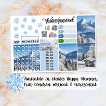 Load image into Gallery viewer, Winter Alps sampler stickers - for Happy Planner, Erin Condren Vertical and Horizontal Planners