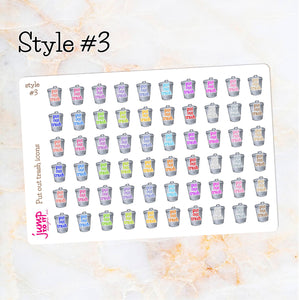 Trash reminder icons planner stickers               (R-123+)