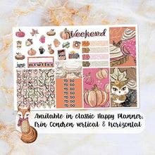 Load image into Gallery viewer, Foxy Fall sampler stickers - Happy Planner, Erin Condren Vertical and Horizontal