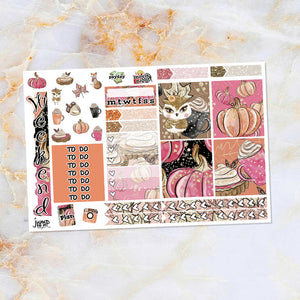 Foxy Fall sampler stickers - Happy Planner, Erin Condren Vertical and Horizontal