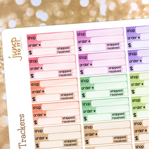 Order tracker planner stickers         (R-116)