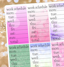 Load image into Gallery viewer, Work Schedule stickers