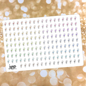 Doctor Functional rainbow stickers         (S-113-6)
