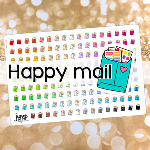 Happy Mail Functional rainbow stickers               (S-113-12)
