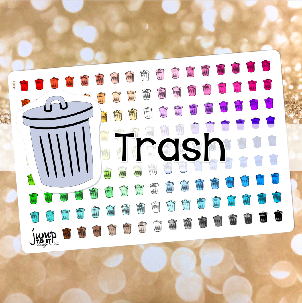 Trash Functional rainbow stickers      (S-113-20)