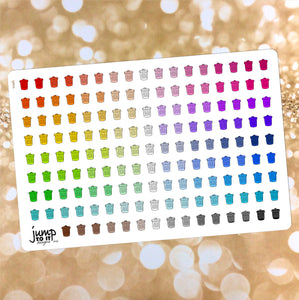 Trash Functional rainbow stickers      (S-113-20)